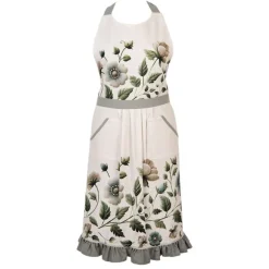 Keukenschort Anemoon beige/groen