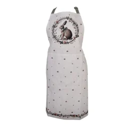 Keukenschort haas en roosjes groen