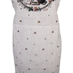 Keukenschort haas en roosjes groen