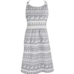 Keukenschort kerst grijs