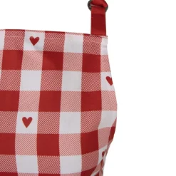 Keukenschort Love It hartjes rood/wit