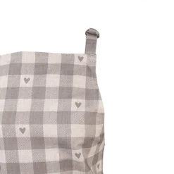 Keukenschort Love It hartjes beige/grijs