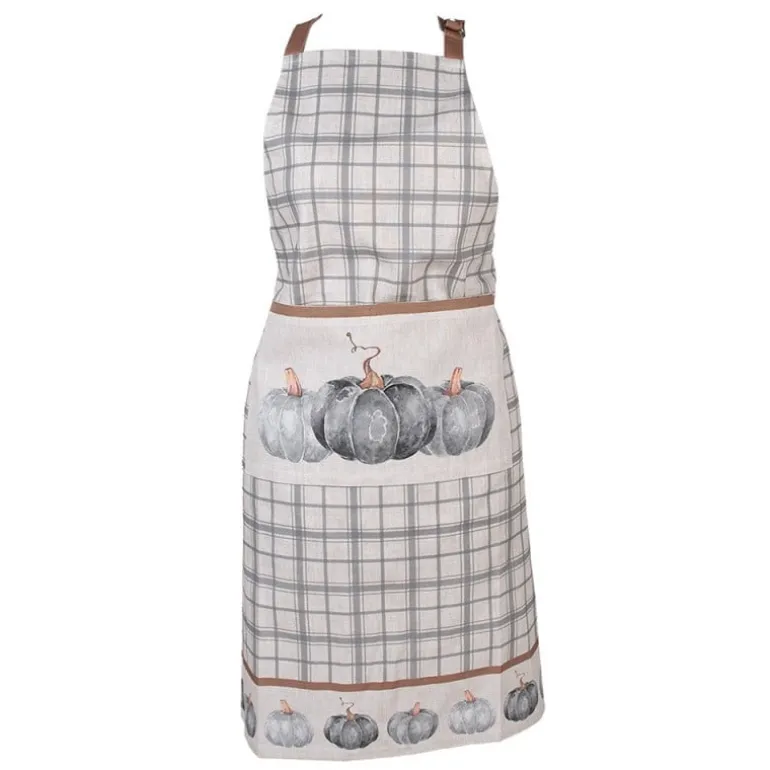 Keukenschort pompoen grijs model 2