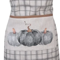 Keukenschort pompoen grijs model 2