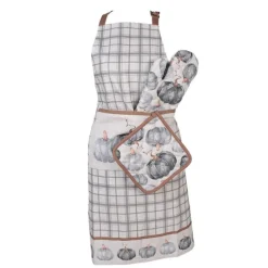 Keukenschort pompoen grijs model 2