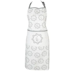 Keukenschort wit/grijs kat