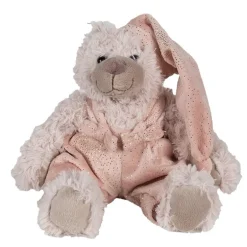 Knuffel beer beige/roze 20*18*20
