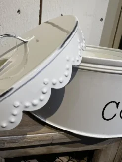 Koekjestrommel Cookies wit 20*9