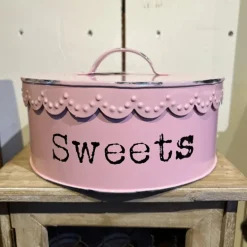 Koekjestrommel Sweets roze 20*9