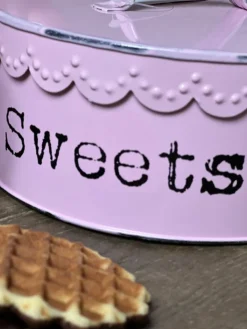 Koekjestrommel Sweets roze 20*9