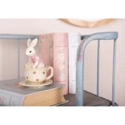 Konijntje in kopje roze/beige