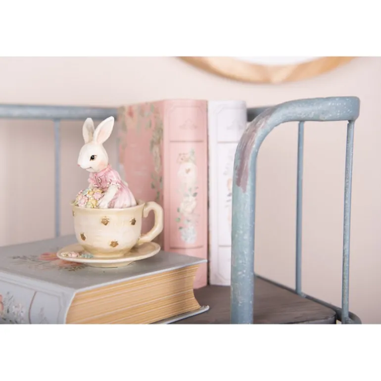 Konijntje in kopje roze/beige