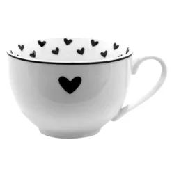 Kop en schotel Love Birds hartjes