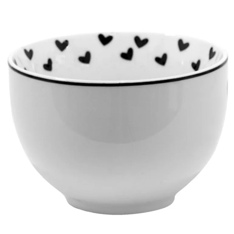 Kop en schotel Love Birds hartjes