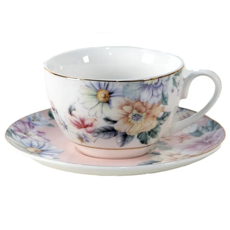 Kop en schotels Flowers