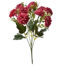 Kunststof bosje bloemen bordeaux rood