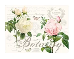Kunststof placemats (4) bloemen Botanic