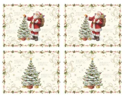 Kunststof placemats (4) Kerstmis