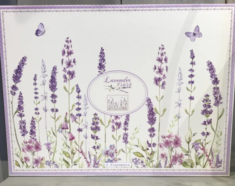 Kunststof placemats (4) Lavender Field