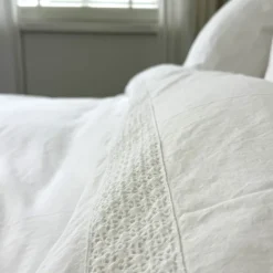Landelijk dekbedovertrek Maryland wit 240*220