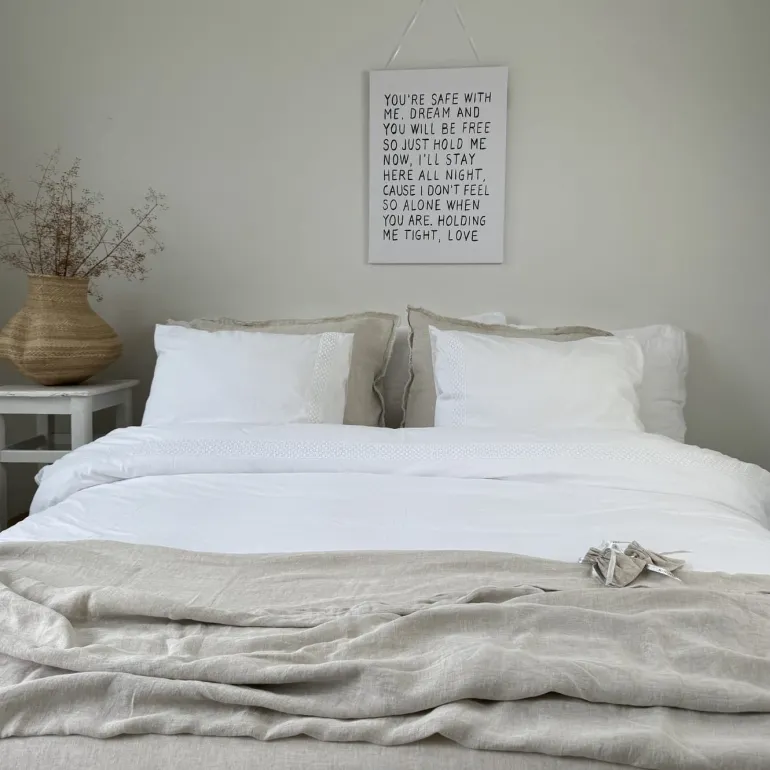 Landelijk dekbedovertrek Maryland wit 240*220