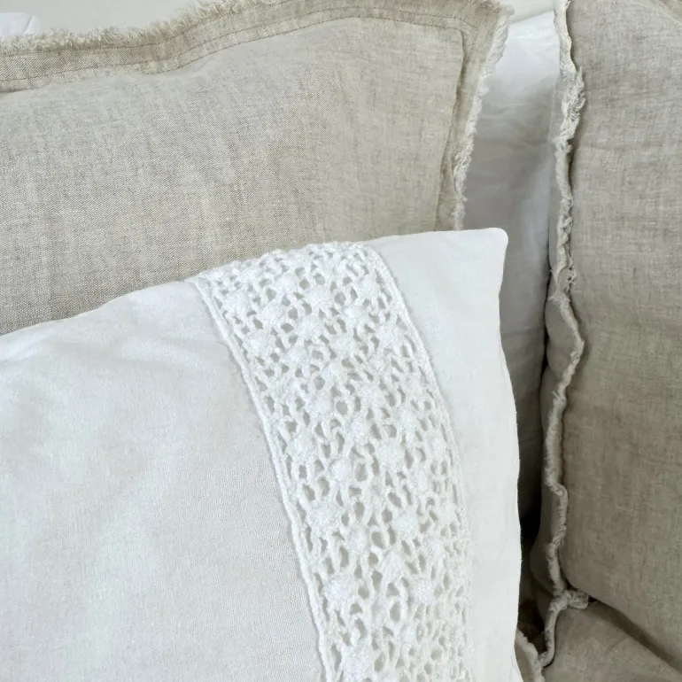 Landelijk dekbedovertrek Maryland wit 240*220