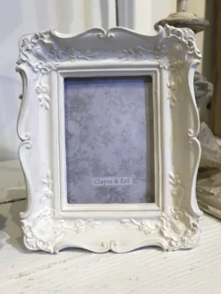 Landelijk fotolijstje roomwit 6*9