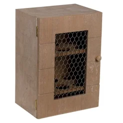 Landelijk houten eierkastje bruin 17*12*24