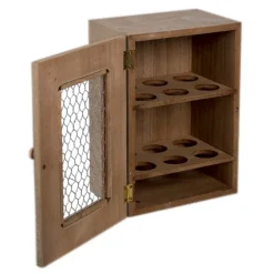 Landelijk houten eierkastje bruin 17*12*24