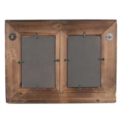 Landelijke duo fotolijst zwart hout 10*15 (2)
