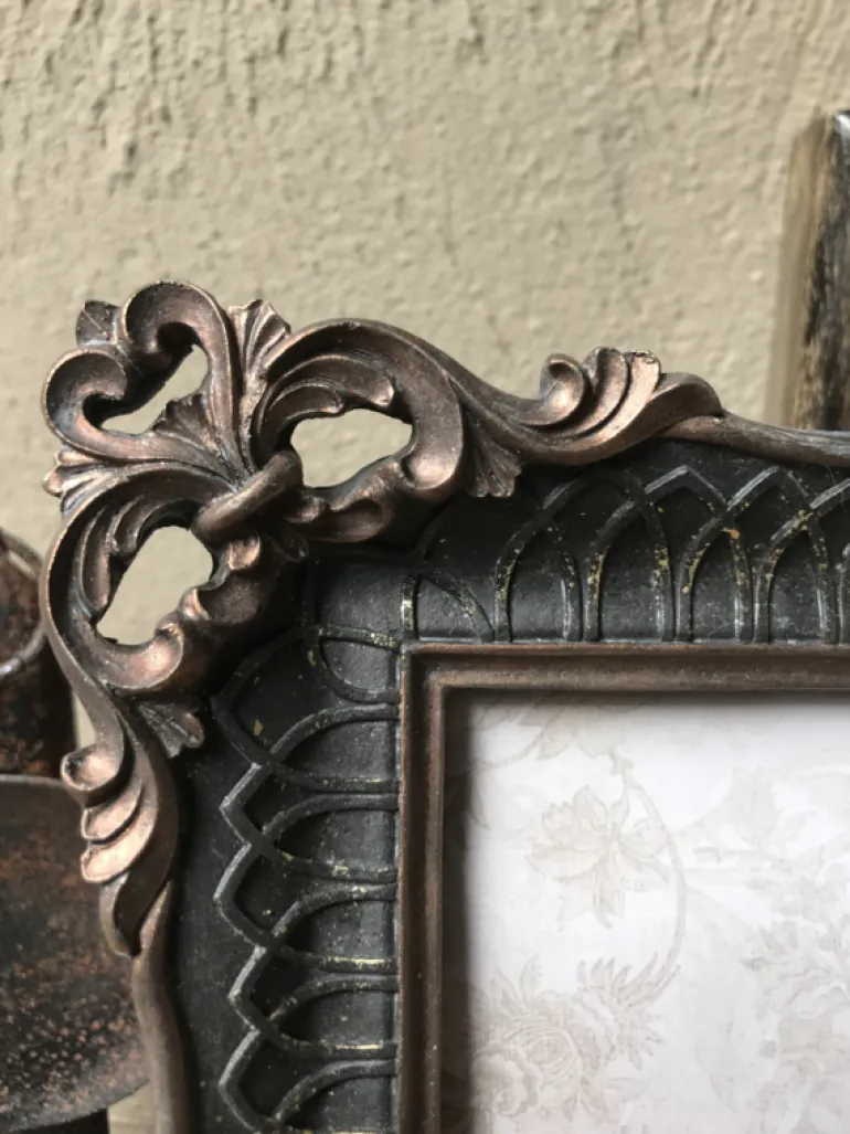 Landelijke fotolijst zwart/bruin 10*15