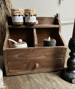 Landelijke gruttersbak met lade 32*33*15,5