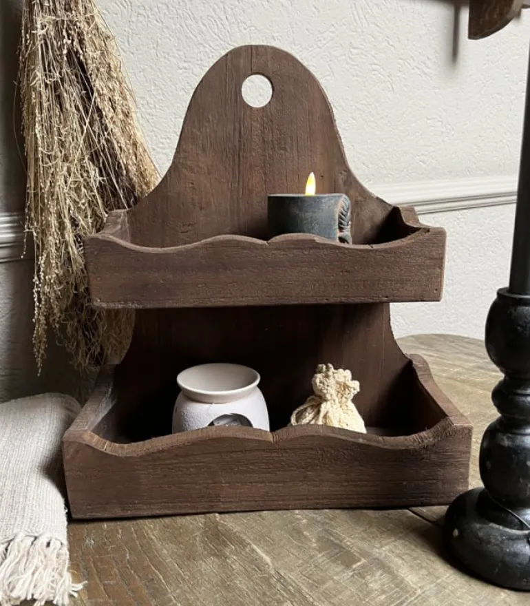 Landelijke houten bak 2-laags 40*35*15