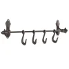 Landelijke ijzeren kapstok met 4 haken 49*8*13