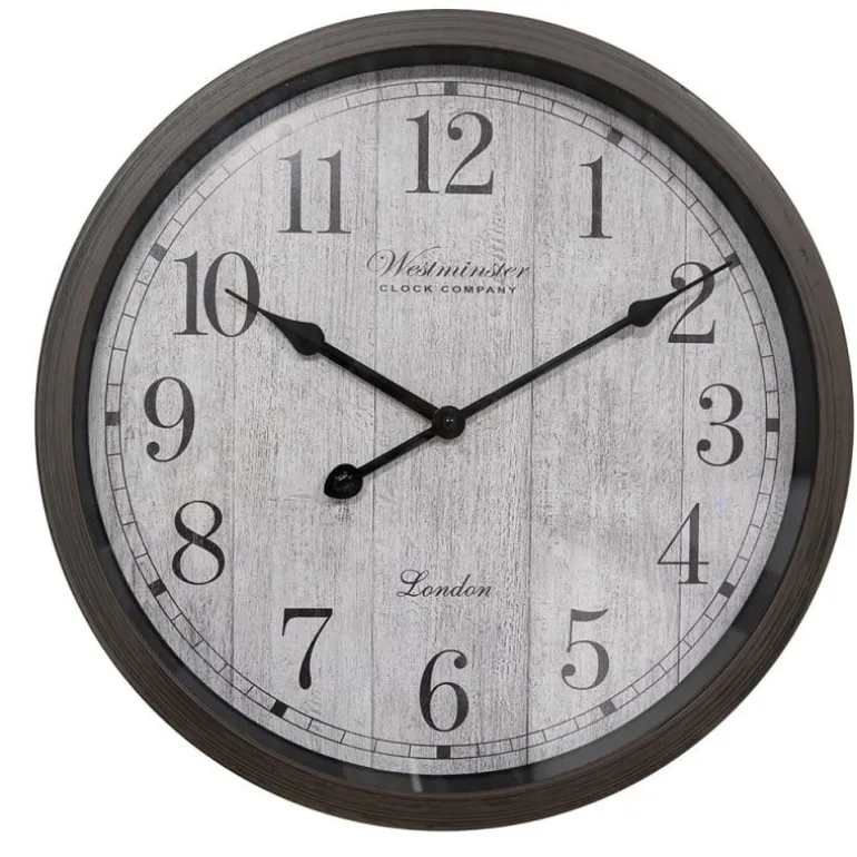 Landelijke klok bruin/grijs 40*7