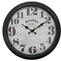 Landelijke klok zwart 40*7