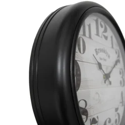 Landelijke klok zwart 40*7