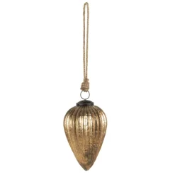 Luxe Kerstbal goudkleur 10*13