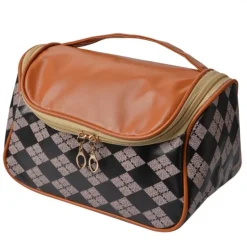 Make-up / toilettas bruin/zwart (M)