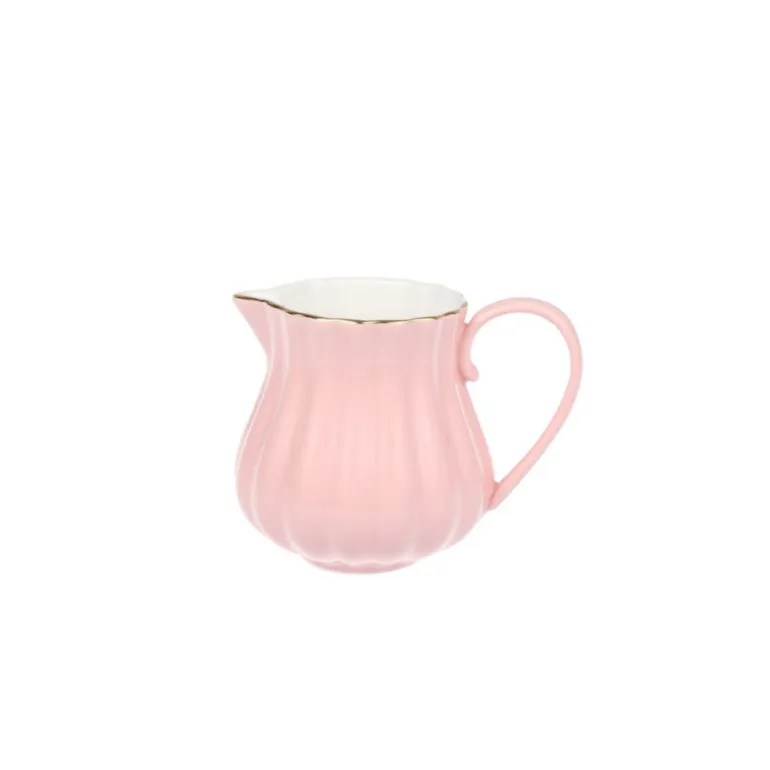 Melkkan en suikerpot Royal Rose roze/goud