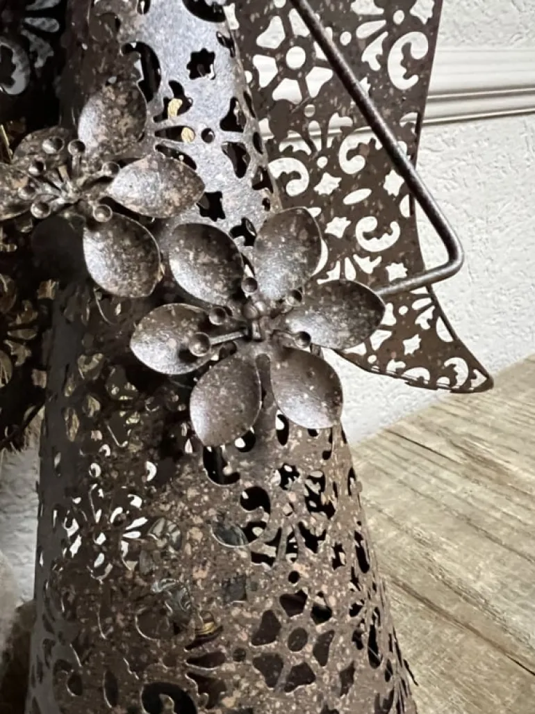 Metalen engel bruin LED 34*20