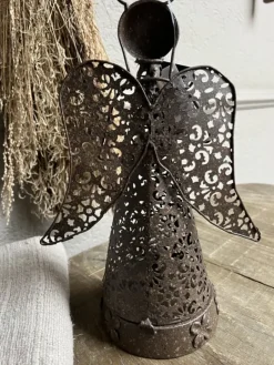 Metalen engel bruin LED 34*20