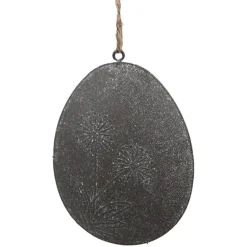 Metalen Paashanger ei grijs 10*2*8