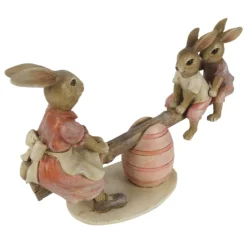 Moeder Bunny op de wip met de kleintjes