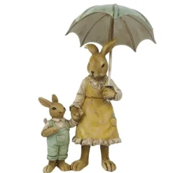 Moeder met kindje en paraplu