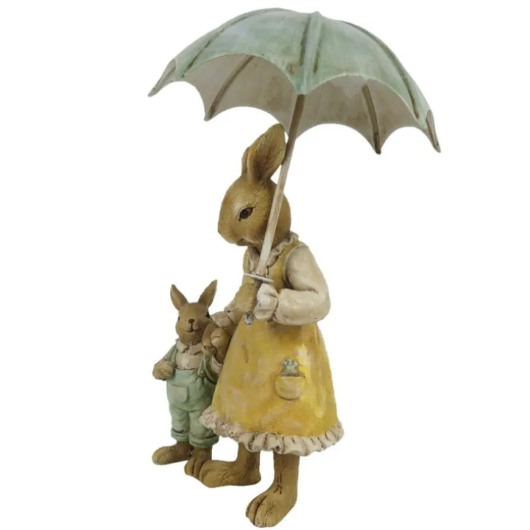 Moeder met kindje en paraplu