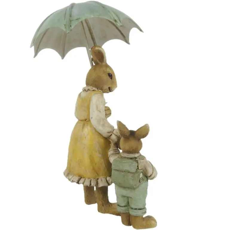 Moeder met kindje en paraplu