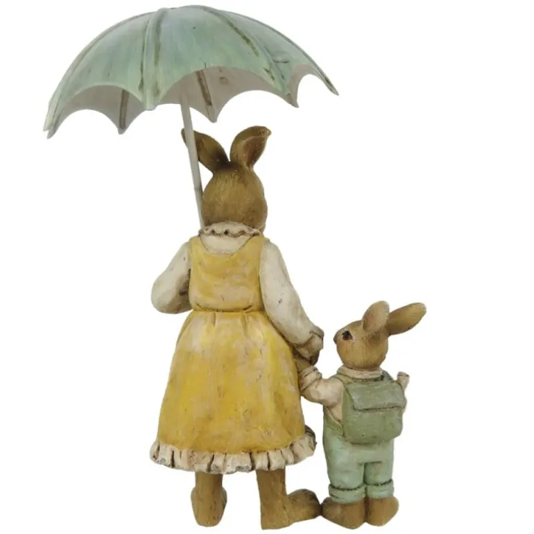 Moeder met kindje en paraplu