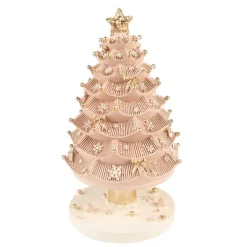 Muziekdoos Kerstboom roze 11*20