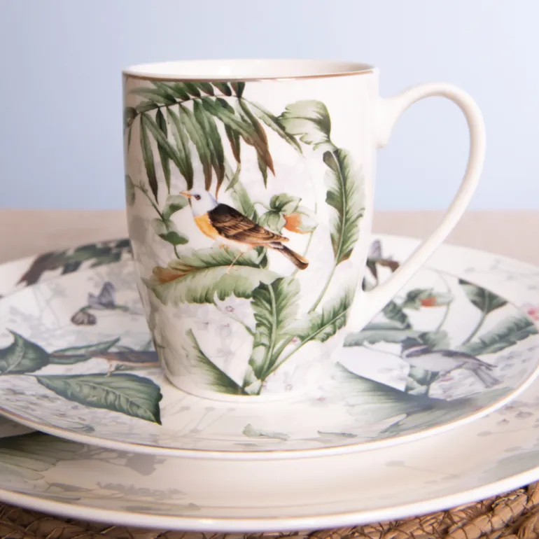 Ontbijt gebaks bord Tropical Bird 20*2